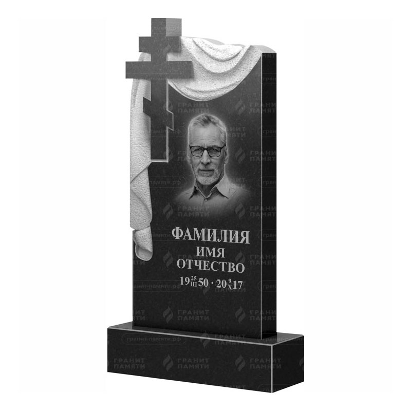 Памятники из гранита с крестом в&nbsp;Кинели | Гранитный памятник ФГ-085