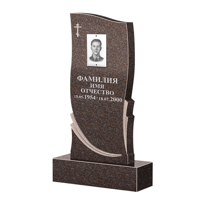Гранитные памятники в&nbsp;Кинели | Памятник из гранита Карел Brown ФГЦ-044