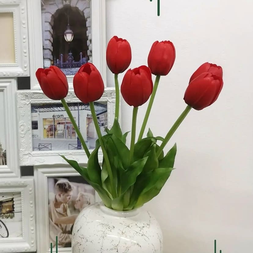 Искусственные цветы в Кинели | Цветы искусственные «Тюльпаны», красные, букет