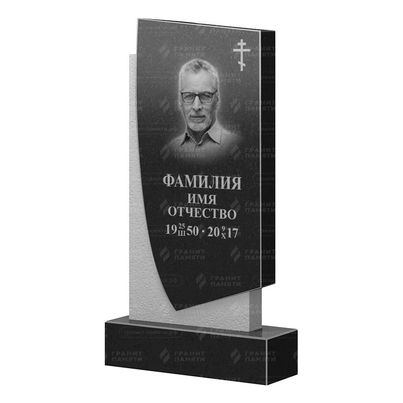 Памятники из гранита вертикальные в&nbsp;Кинели | Гранитный памятник ФГ-075