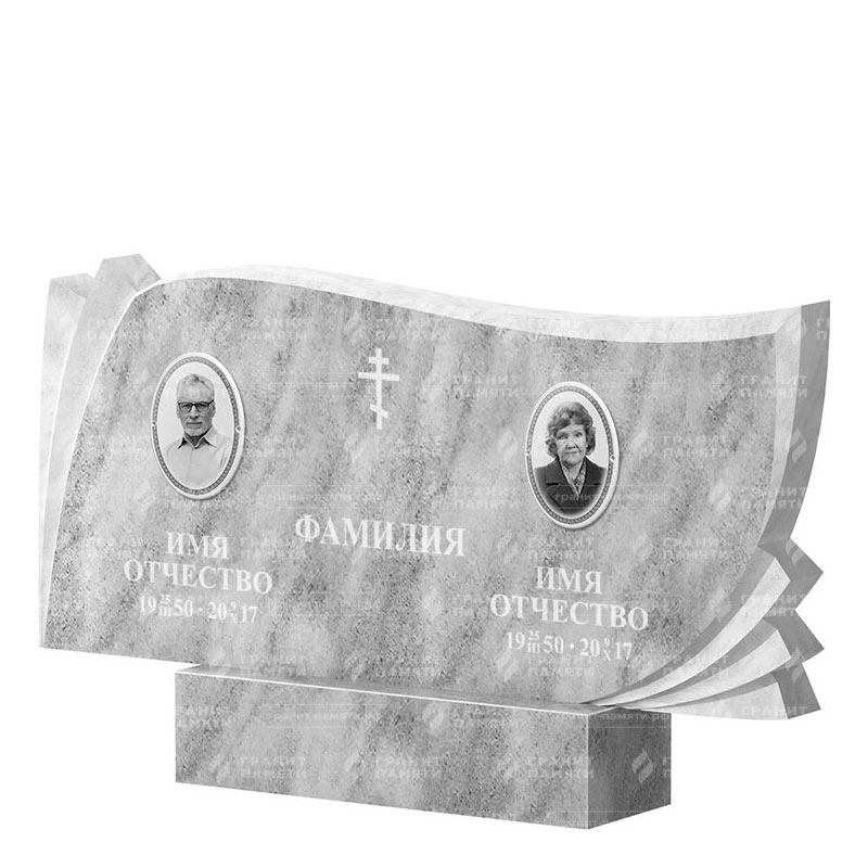 Памятники из мрамора в&nbsp;Кинели | Двойной мраморный памятник ФМ-265