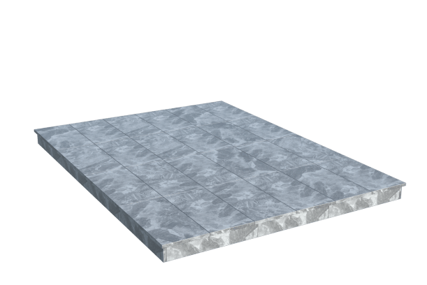 Площадки на могилу в&nbsp;Кинели | Площадка с вертикальной (10 см) мраморной облицовкой