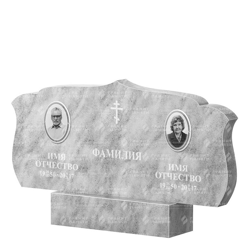 Памятники из мрамора в&nbsp;Кинели | Двойной мраморный памятник ФМ-130