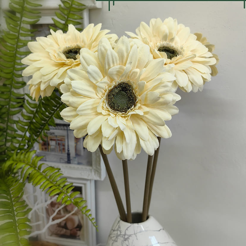 Искусственные цветы в Кинели | Цветок искусственный «Гербера», молочно-персиковая, одиночный