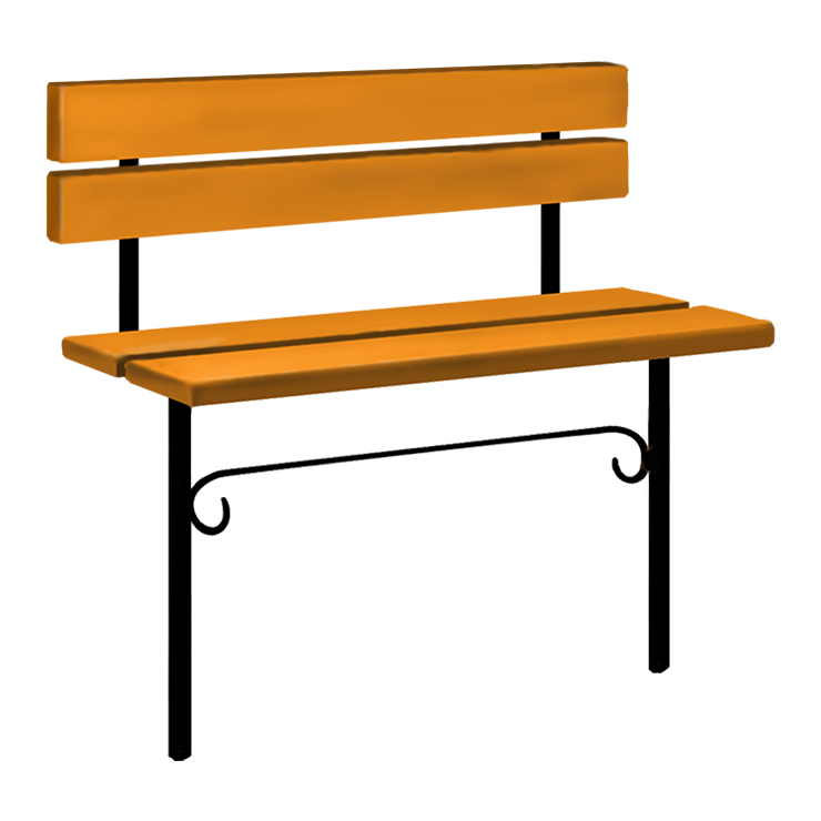 Металлические оградки, столы, скамейки в&nbsp;Кинели | Скамейка №4 со спинкой