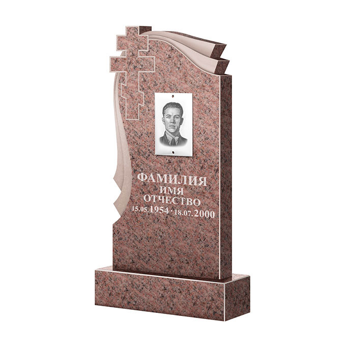 Гранитные памятники в&nbsp;Кинели | Памятник из гранита Розалия Pink ФГЦ-081