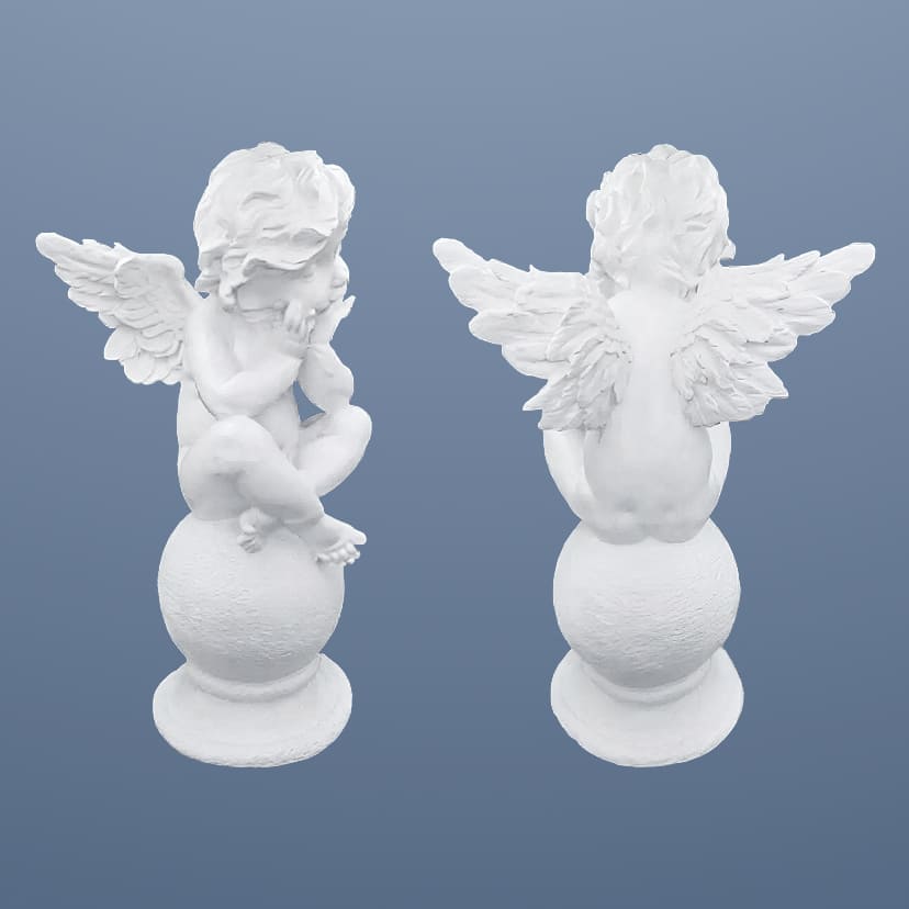 Скульптуры из искусственного мрамора в Кинели | Скульптура ангел на шаре №1