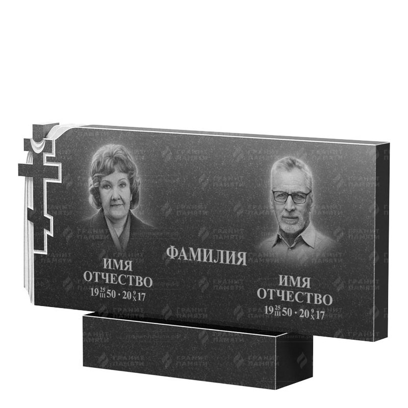 Памятники из гранита двойные в&nbsp;Кинели | Двойной гранитный памятник ФГ-139