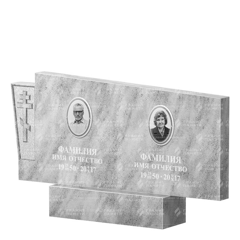 Памятники из мрамора в&nbsp;Кинели | Двойной мраморный памятник ФМ-137