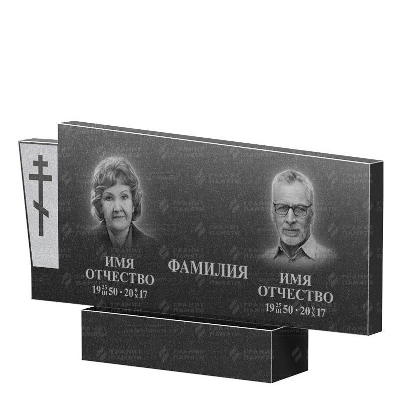 Памятники из гранита двойные в&nbsp;Кинели | Двойной гранитный памятник ФГ-137