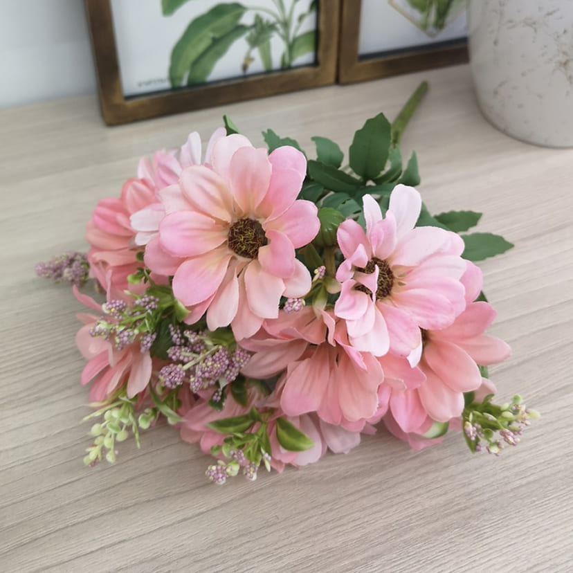 Искусственные цветы в Кинели | Цветы искусственные «Ромашки с бутонами», розовые, букет