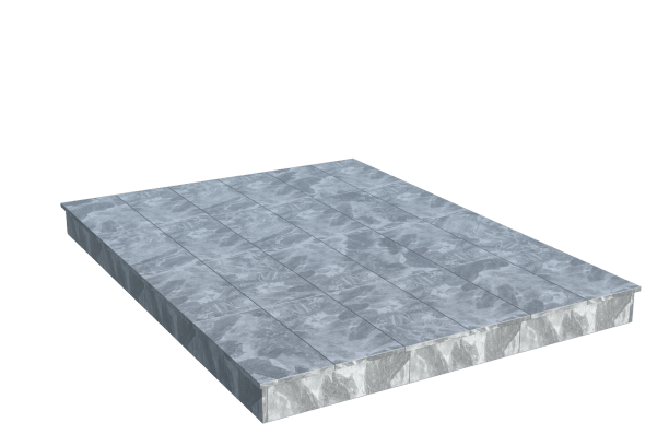 Площадки на могилу в&nbsp;Кинели | Площадка с вертикальной (15 см) мраморной облицовкой