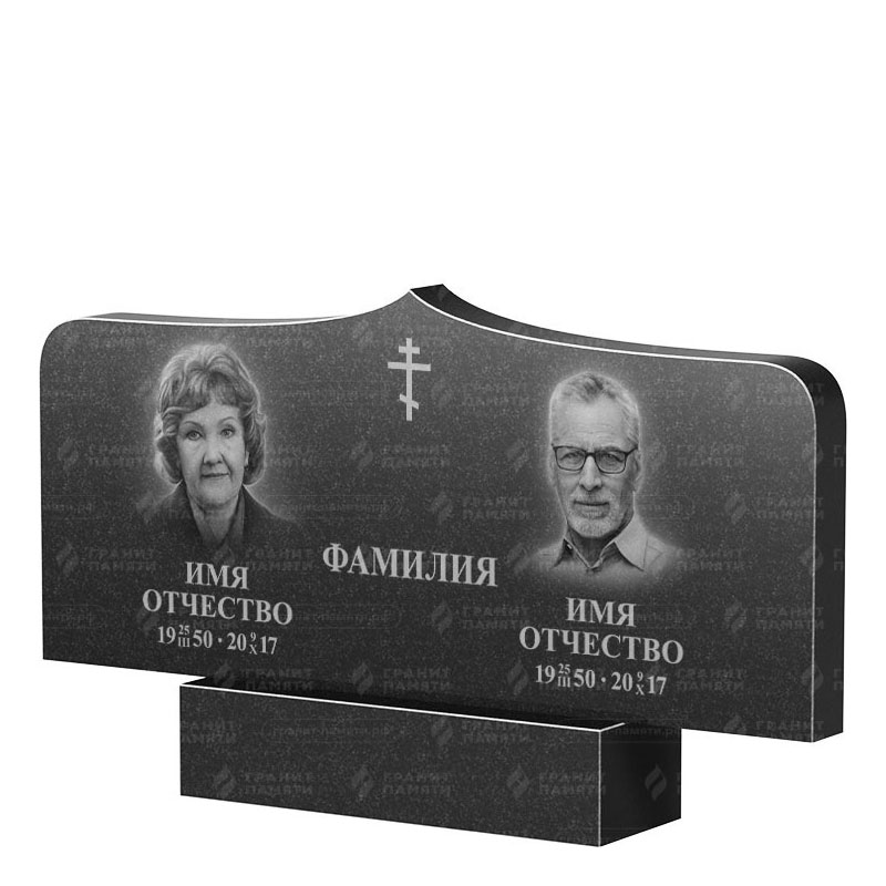 Гранитные памятники в&nbsp;Кинели | Двойной гранитный памятник ФГ-260
