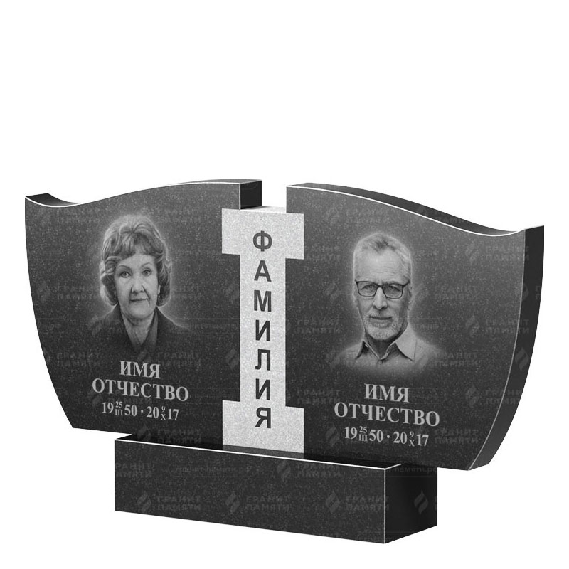 Памятники из гранита двойные в&nbsp;Кинели | Двойной гранитный памятник ФГ-138