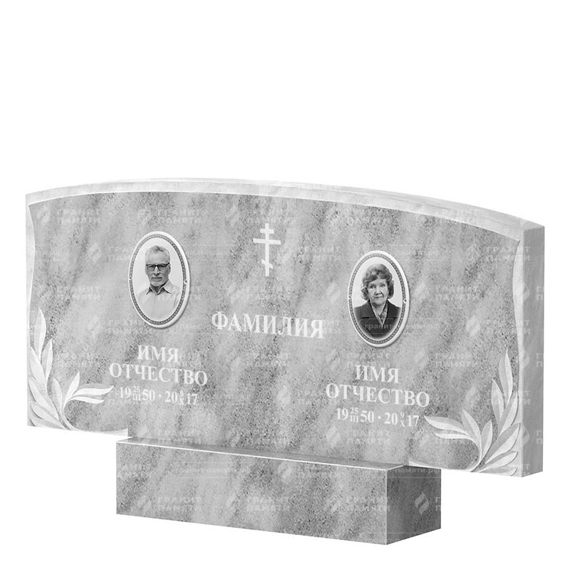 Памятники из мрамора в&nbsp;Кинели | Двойной мраморный памятник ФМ-135