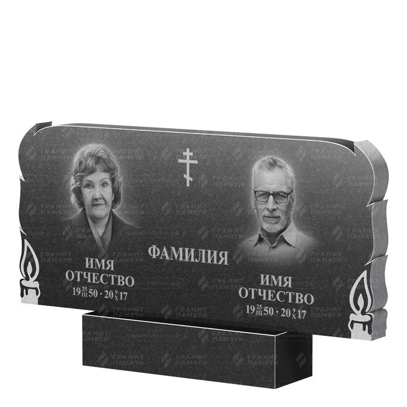 Памятники из гранита двойные в&nbsp;Кинели | Двойной гранитный памятник ФГ-133