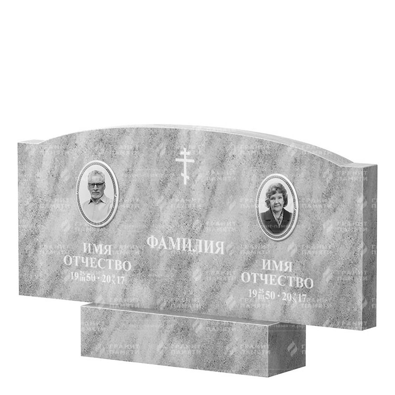 Памятники из мрамора в&nbsp;Кинели | Двойной мраморный памятник ФМ-257