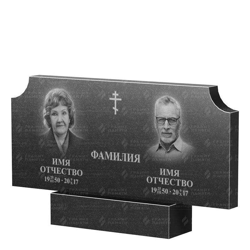 Памятники из гранита двойные в&nbsp;Кинели | Двойной гранитный памятник ФГ-253