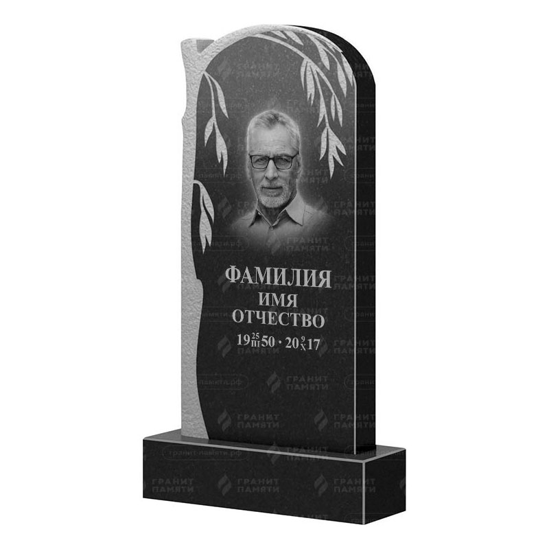 Памятники из гранита с деревом в&nbsp;Кинели | Гранитный памятник ФГ-090