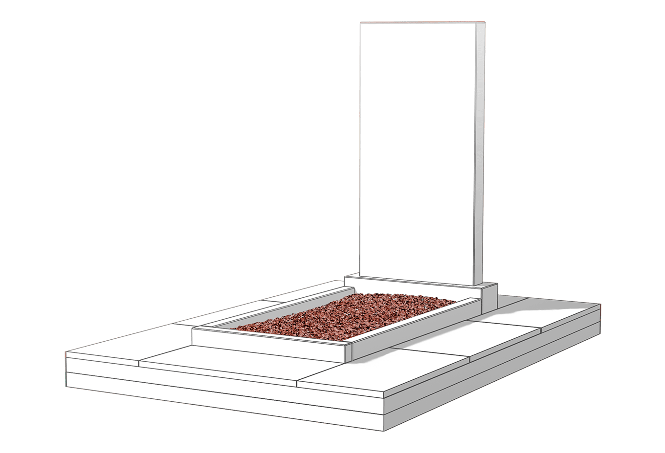 Засыпка цветника камушками в Кинели
