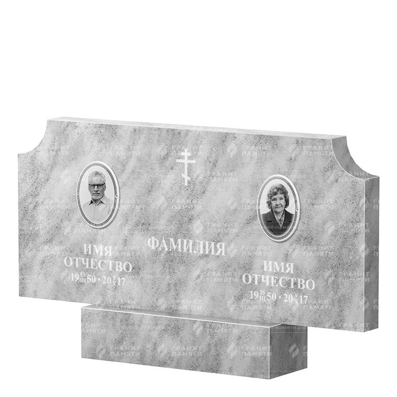 Памятники из мрамора в&nbsp;Кинели | Двойной мраморный памятник ФМ-253