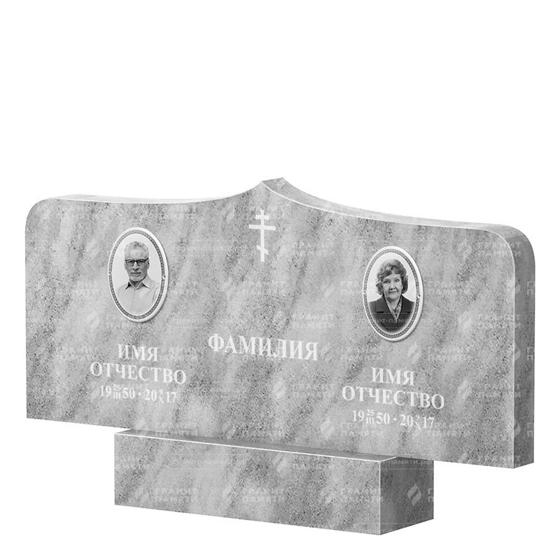 Памятники из мрамора в&nbsp;Кинели | Двойной мраморный памятник ФМ-260