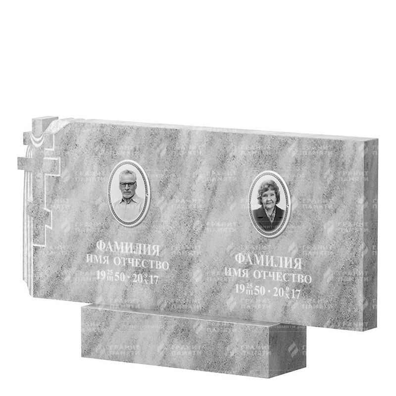 Памятники из мрамора в&nbsp;Кинели | Двойной мраморный памятник ФМ-139