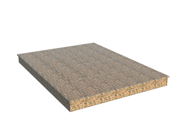 Площадки на могилу в&nbsp;Кинели | Площадка с вертикальной (15 см) облицовкой Южно-султаевским гранитом