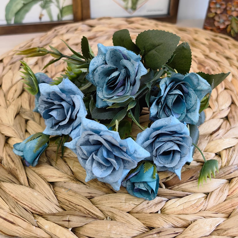 Искусственные цветы в Кинели | Цветы искусственные «Розы», синие, букет