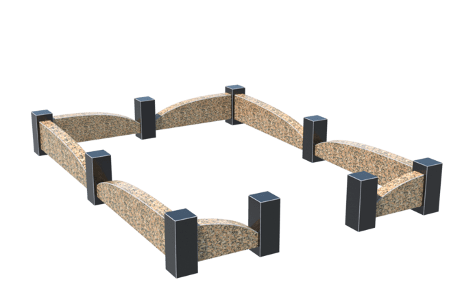 Цоколи на могилу в&nbsp;Кинели | Цоколь на могилу №0046