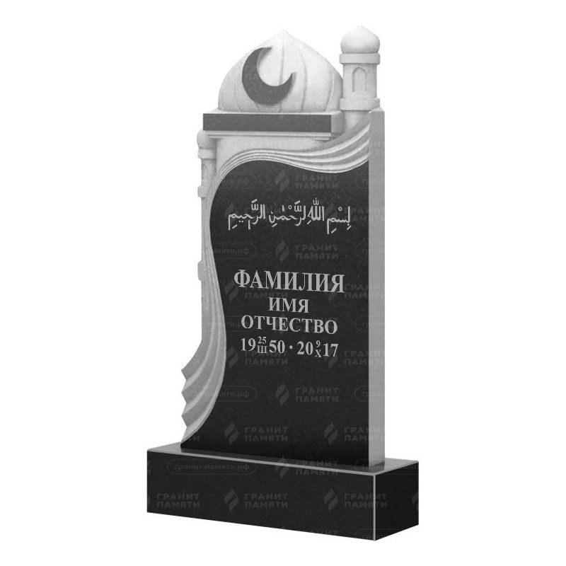 Мусульманские памятники на могилу в&nbsp;Кинели | Гранитный памятник ФГ-228
