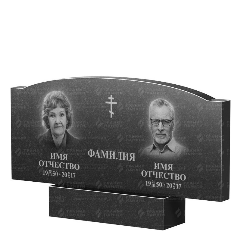 Гранитные памятники в&nbsp;Кинели | Двойной гранитный памятник ФГ-257