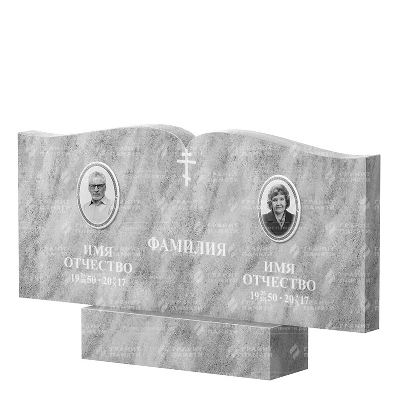 Памятники из мрамора в&nbsp;Кинели | Двойной мраморный памятник ФМ-259