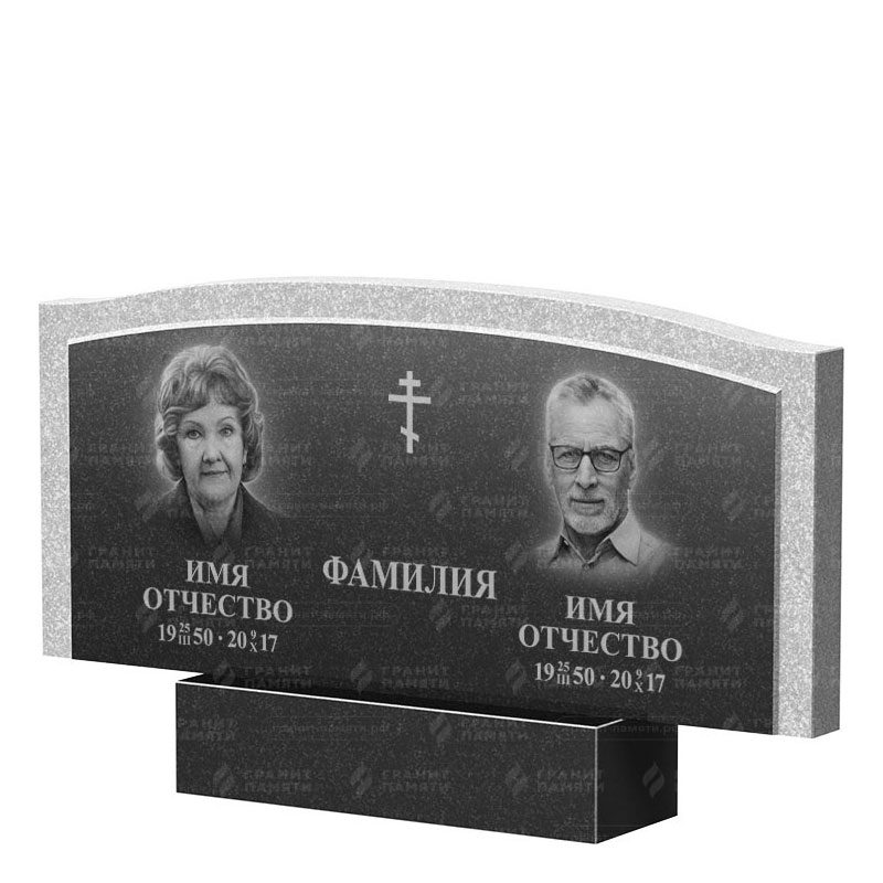Памятники из гранита двойные в&nbsp;Кинели | Двойной гранитный памятник ФГ-131