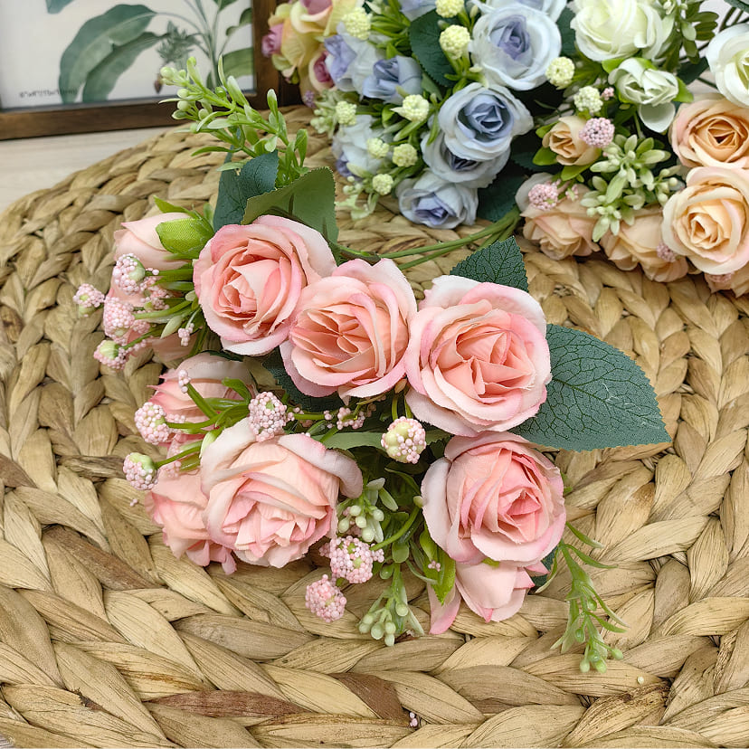 Искусственные цветы в Кинели | Цветы искусственные «Розы», нежно-розовые, букет