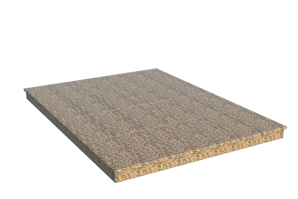 Площадки на могилу в&nbsp;Кинели | Площадка с вертикальной (10 см) облицовкой Южно-султаевским гранитом