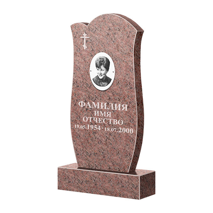 Памятники из цветного гранита в&nbsp;Кинели | Памятник из гранита Розалия Pink ФГЦ-039