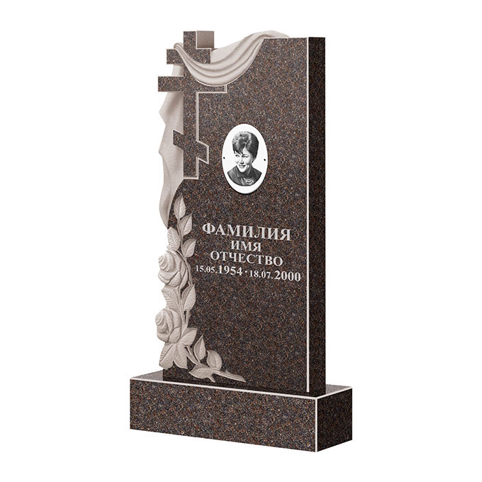 Гранитные памятники в&nbsp;Кинели | Памятник из гранита Карел Brown ФГЦ-189