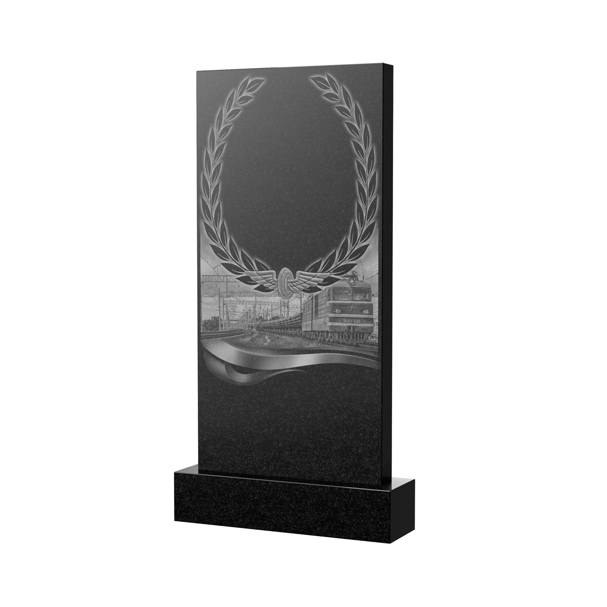 Художественное оформление памятника в&nbsp;Кинели | Художественное оформление на гранитную стелу, рисунок ВХО-054