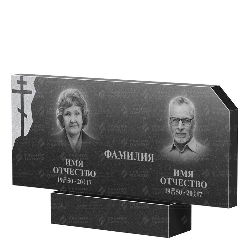 Памятники из гранита двойные в&nbsp;Кинели | Двойной гранитный памятник ФГ-134