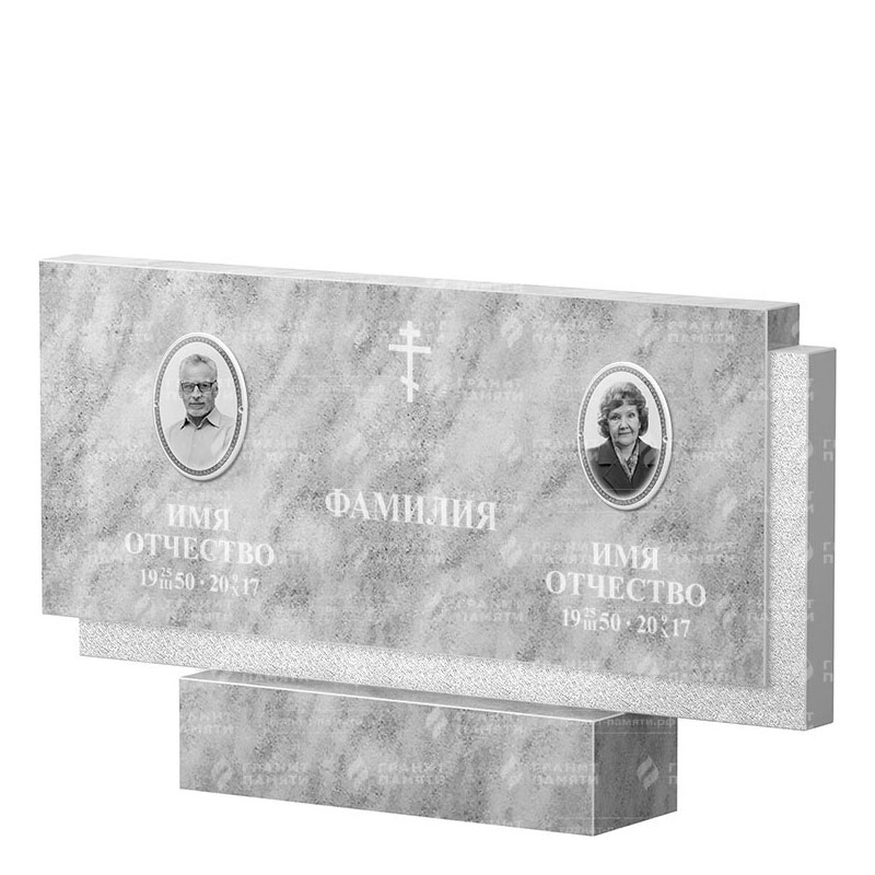Памятники из мрамора в&nbsp;Кинели | Двойной мраморный памятник ФМ-132